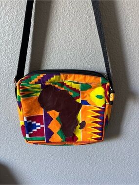 African print crossbody bag